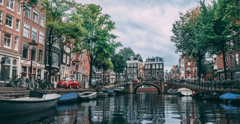 Amsterdam şehri.