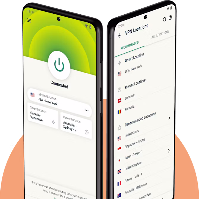 Android-puhelimet ExpressVPN:ll&auml;