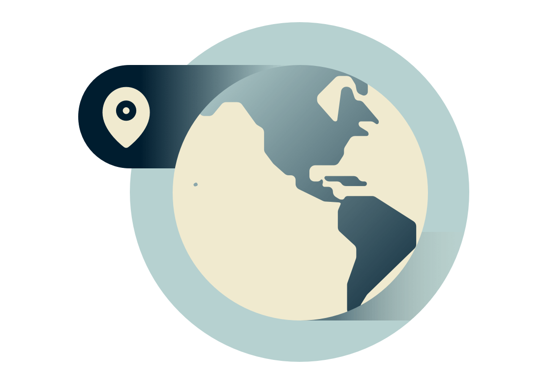 Use uma VPN em qualquer lugar do globo, incluindo Am&eacute;rica do Norte e do Sul.