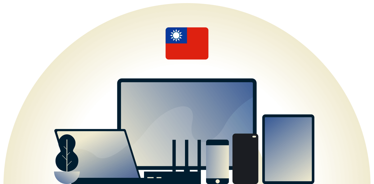 VPN pour Taïwan protégeant une variété d'appareils.